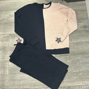 BNWT! Pixie Lane Women’s Waffle Colorblock Lounge Set Size L
